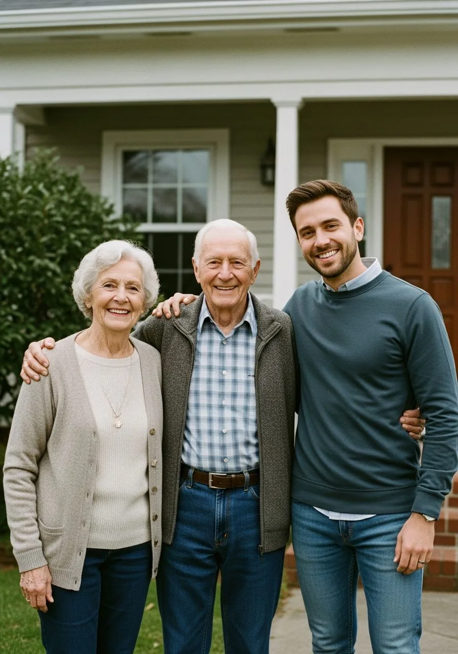 Family reviewing their down payment savings goal together
